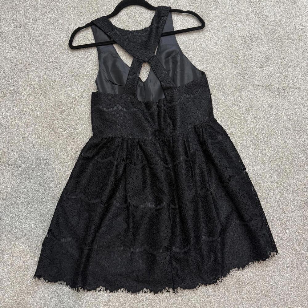 *Altar'd State Chic Black Lace Dress Keyhole Womens Size Large Chic Feminine - Picture 3 of 13